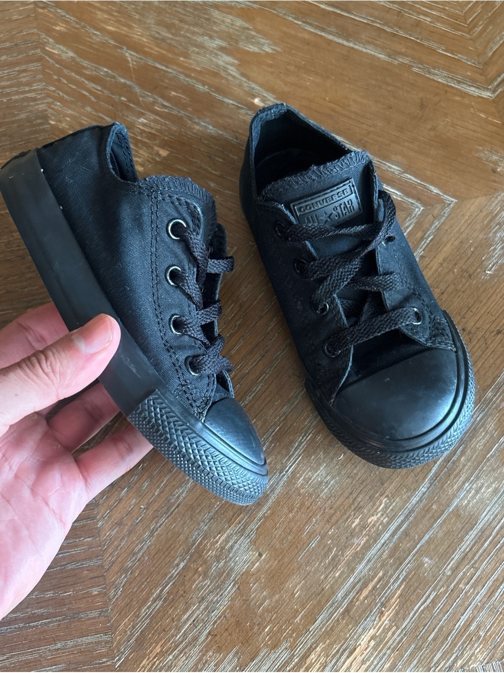 Converse Black Kids Low-Top Canvas Sneakers